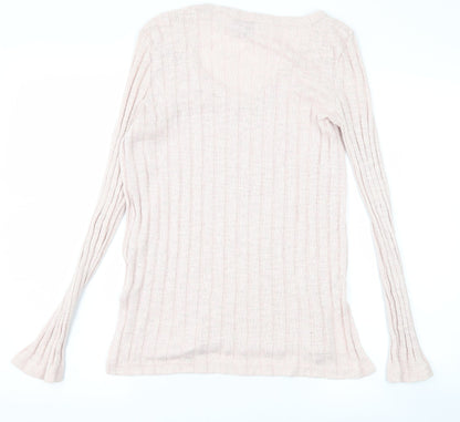 Back view of Topshop women’s pink jumper, size UK 10