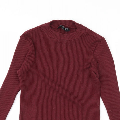 Close-up detail of New Look girls’ purple jumper, size 12-13, years