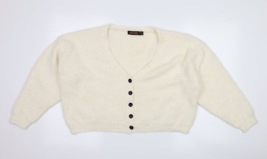 miss pap Womens Ivory   Cardigan Jumper Size L