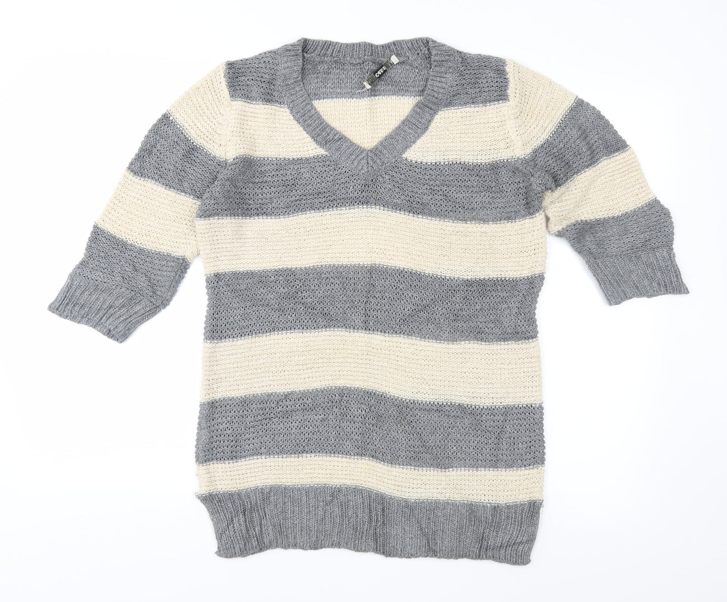 Oasis Womens Grey  Knit Pullover Jumper Size XS