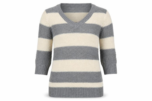 Front view of Oasis women’s grey knit jumper, size XS