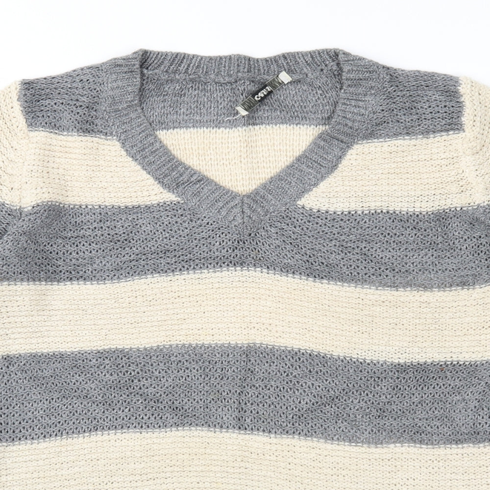 Oasis Womens Grey  Knit Pullover Jumper Size XS