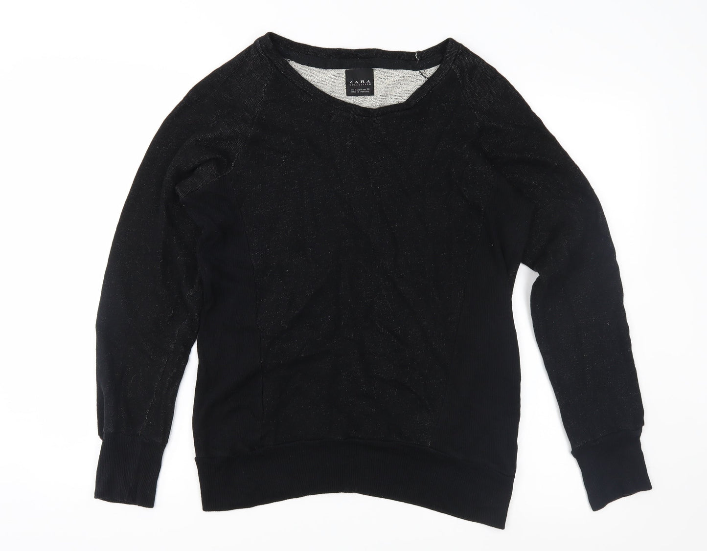 Zara Womens Black  Knit Pullover Jumper Size M