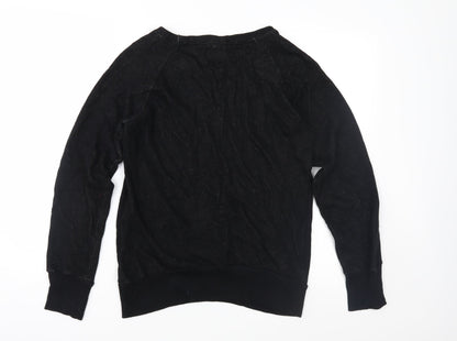 Back view of Zara women’s black knit jumper, size M