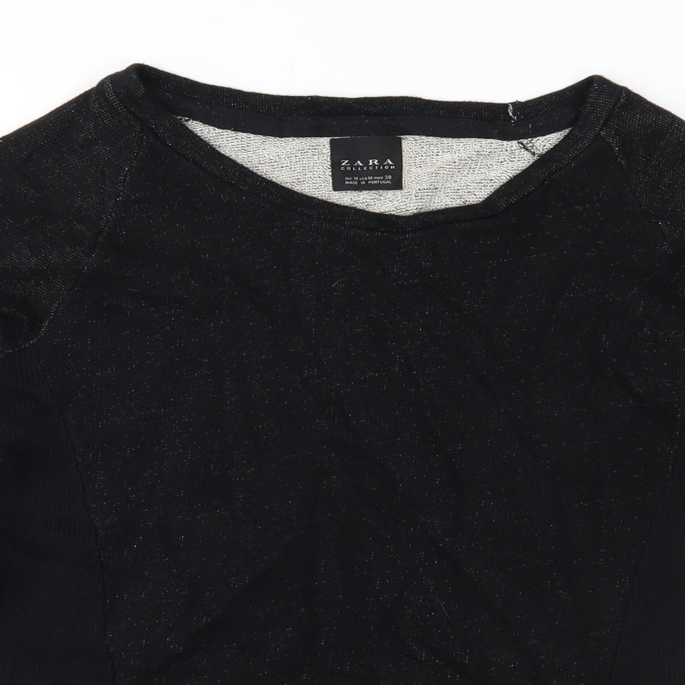 Zara Womens Black  Knit Pullover Jumper Size M