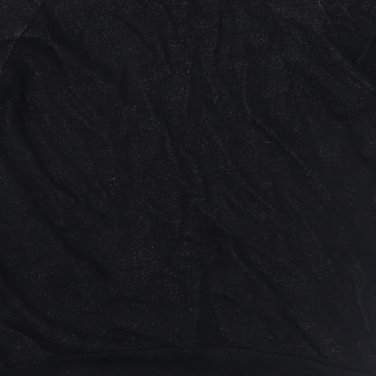 Brand and care label for Zara women’s black knit jumper, size M