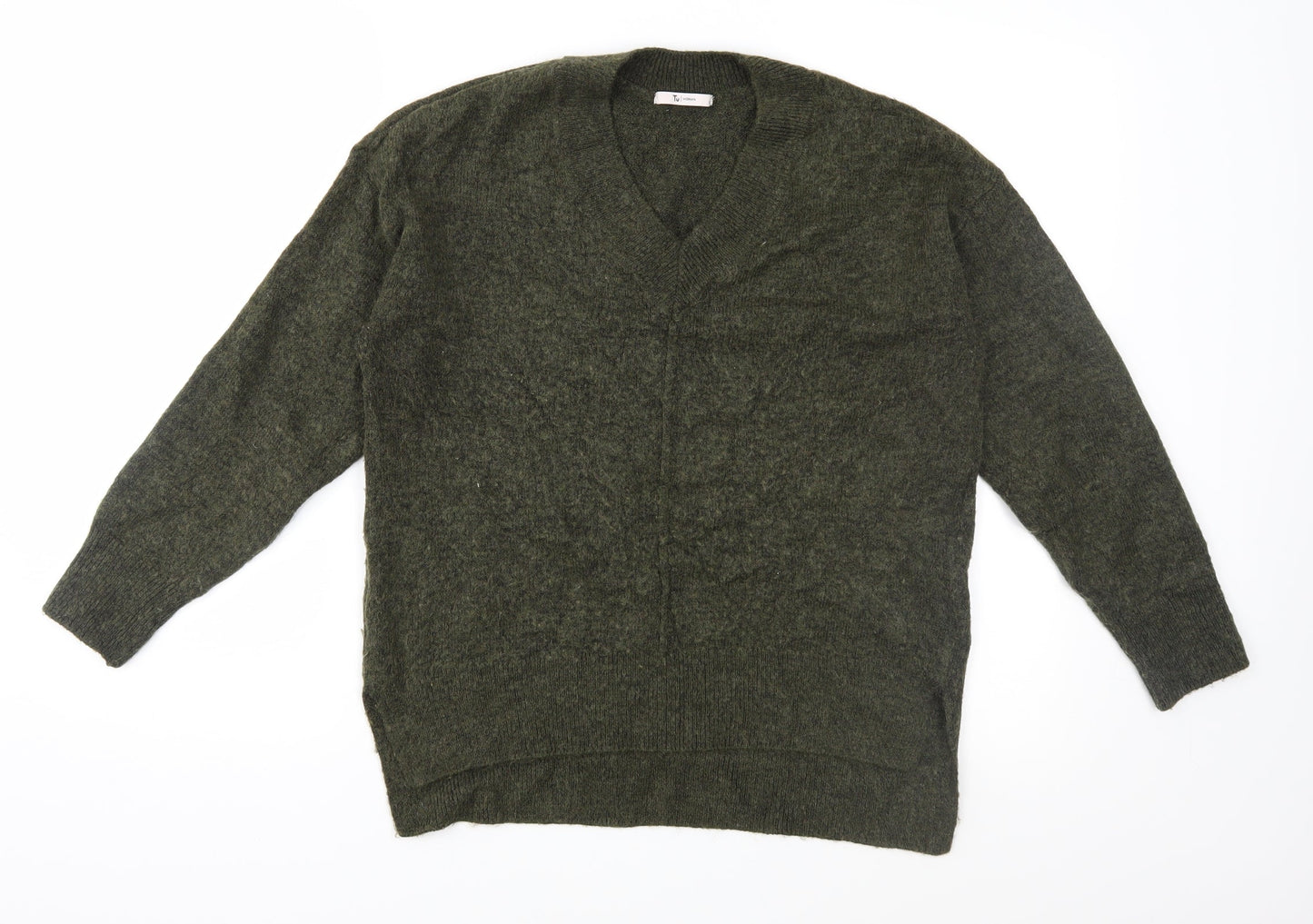 TU Womens Green  Knit Pullover Jumper Size 12