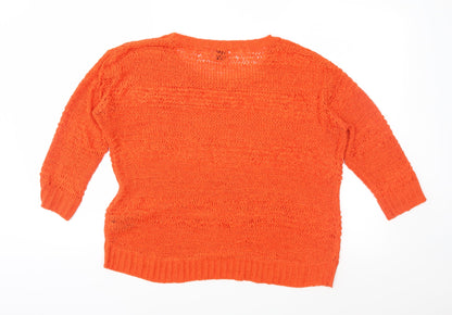 Back view of H&M women’s red knit jumper, size S