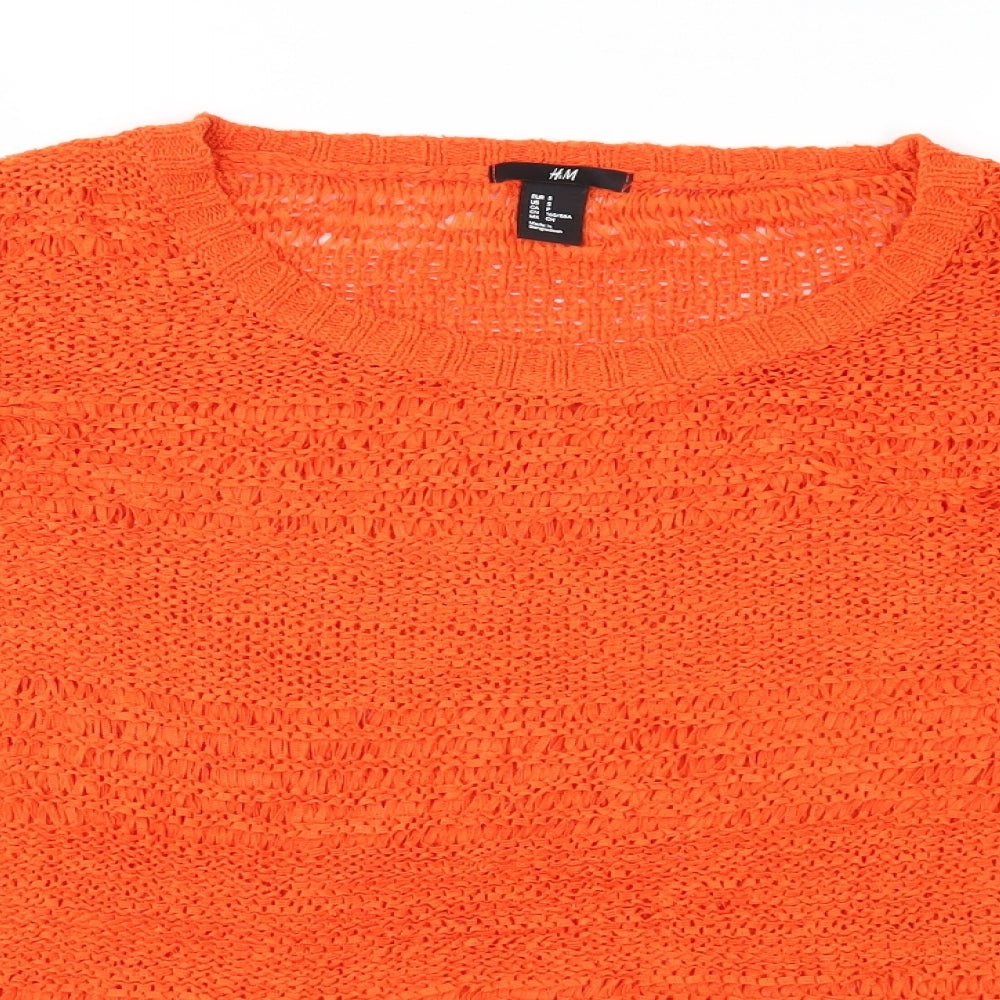 H&M Womens Red  Knit Pullover Jumper Size S