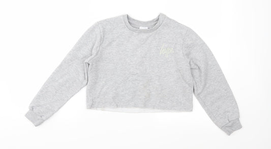 Hype Girls Grey   Pullover Sweatshirt Size 11-12 Years