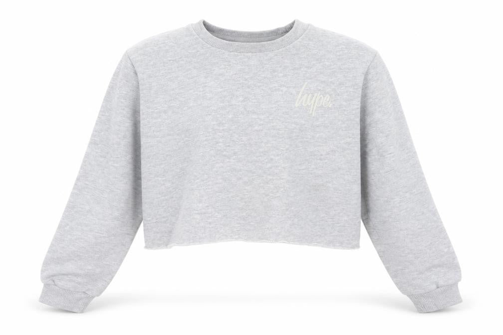 Hype Girls Grey   Pullover Sweatshirt Size 11-12 Years