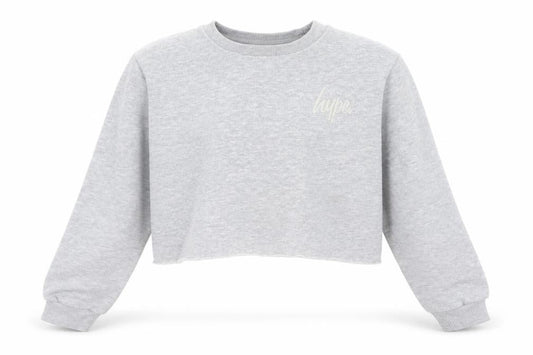 Hype Girls Grey   Pullover Sweatshirt Size 11-12 Years