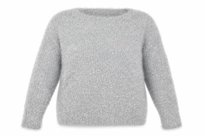 Front view of Select women’s grey knit jumper, size UK 12