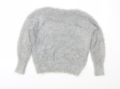 Back view of Select women’s grey knit jumper, size UK 12