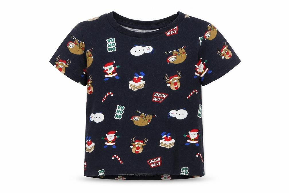 NEXT Baby Blue Geometric Jersey Basic T-Shirt Size 12-18 Months  - Xmas