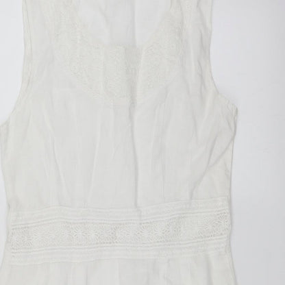 Womens White   Sheath  Size M