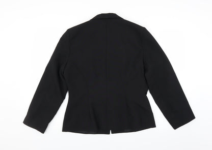 Back view of ECCO women’s black jacket suit jacket, size UK 14
