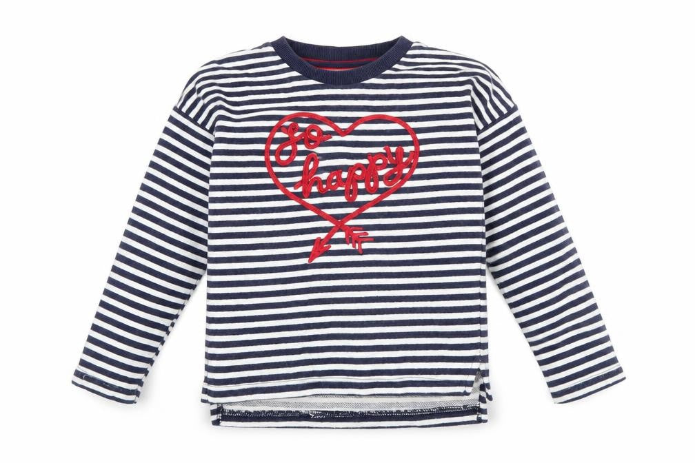 Sainsburys Boys Blue Striped  Pullover Sweatshirt Size 6 Years  - so happy