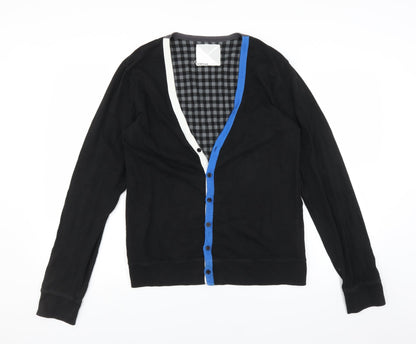Additional front view of Crafted women’s black cardigan jumper, size M