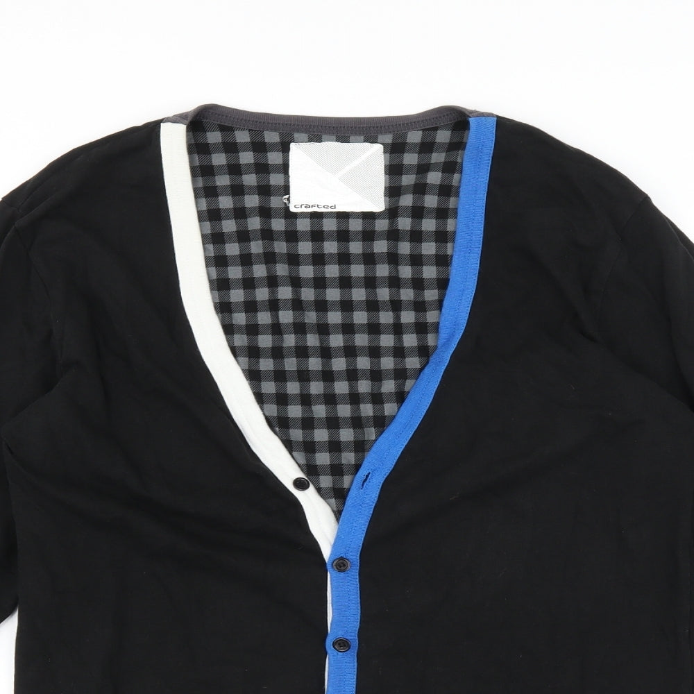 Crafted Womens Black   Cardigan Jumper Size M