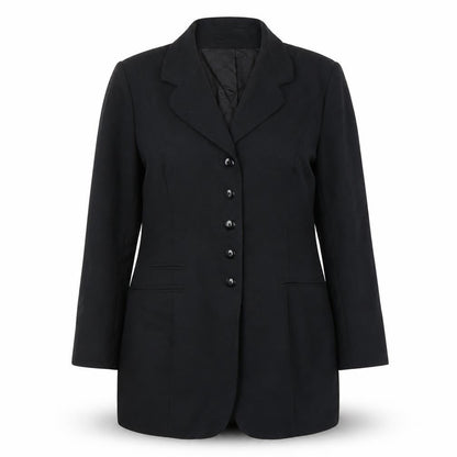 Front view of Definitions Collection women’s black jacket suit jacket, size UK 14