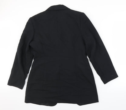 Back view of Definitions Collection women’s black jacket suit jacket, size UK 14