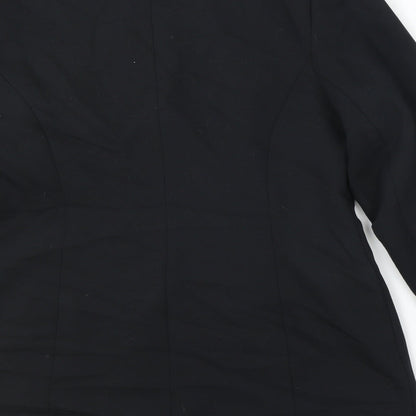 Brand and care label for Definitions Collection women’s black jacket suit jacket, size UK 14