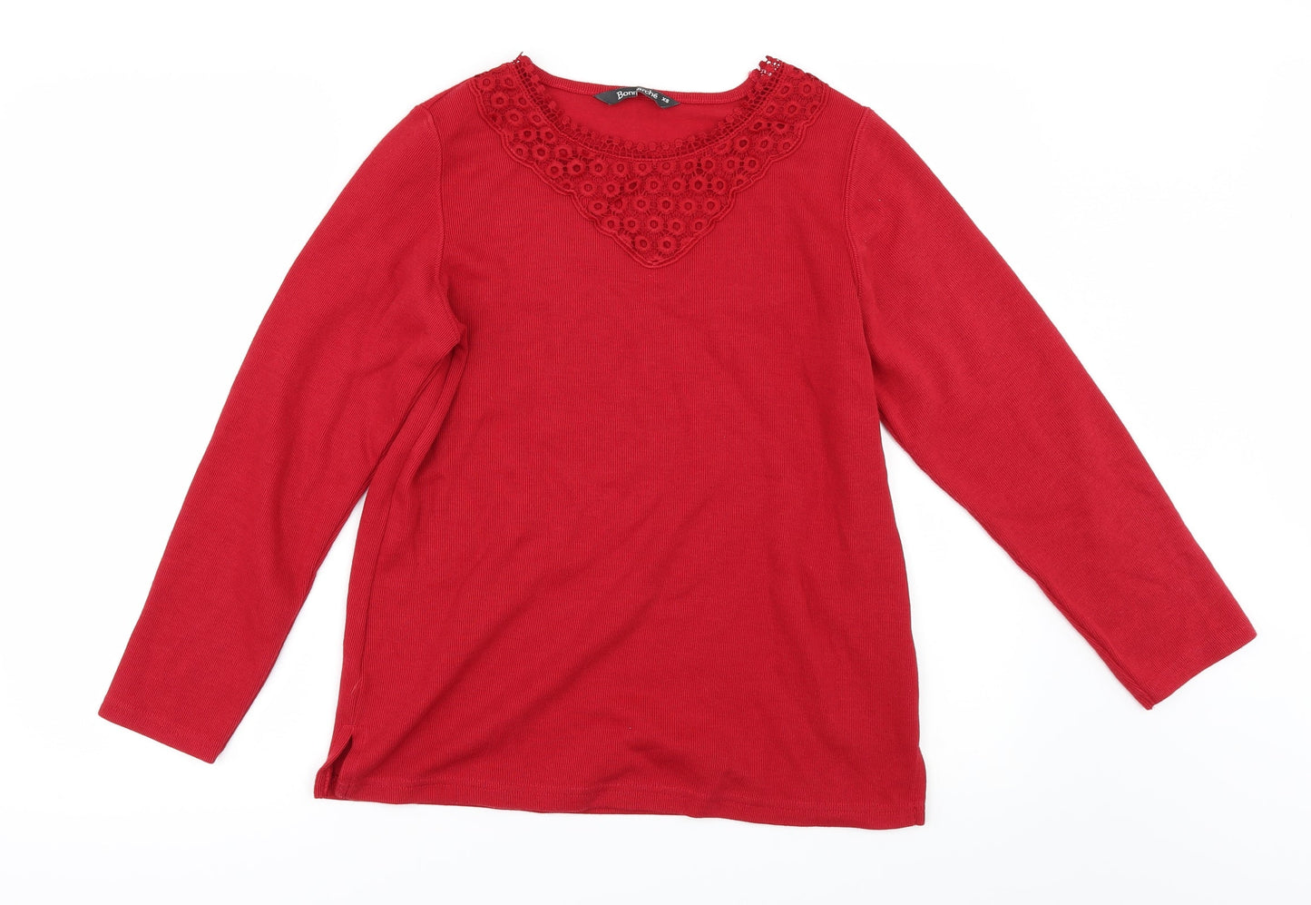 Bonmarché Womens Red   Basic T-Shirt Size XS