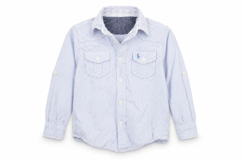 Primark Boys Black Striped  Basic Button-Up Size 5-6 Years