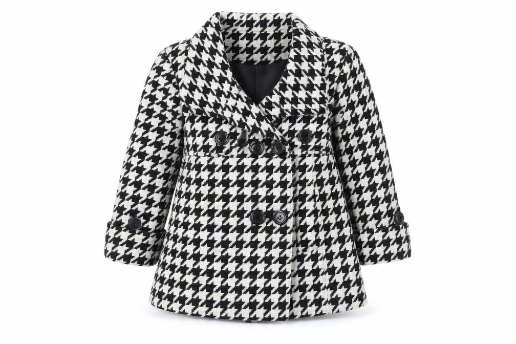 Papaya Womens White Check  Jacket  Size 4
