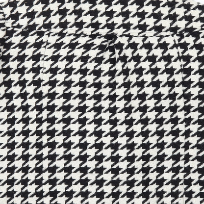 Brand and care label for Papaya women’s white check jacket, size UK 4