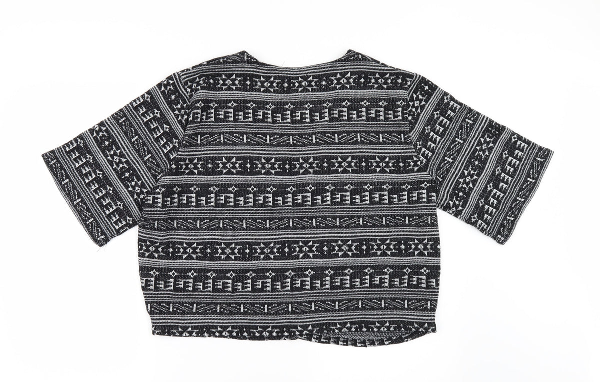 Primark Womens Black Geometric  Jacket  Size 16