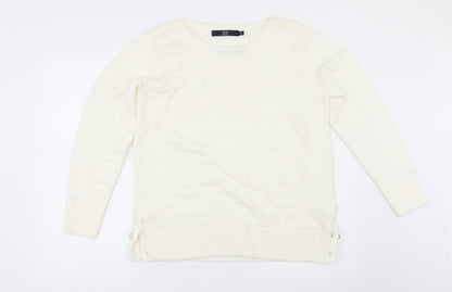 Additional front view of EWM women’s ivory jumper, size M