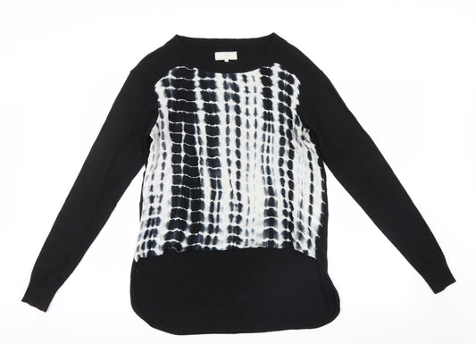Cream Womens Black Geometric  Basic T-Shirt Size XS
