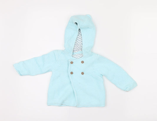 Marks and Spencer Girls Blue  Knit Jacket  Size 3-6 Months