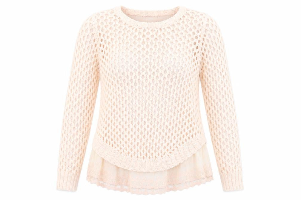 Paramour Womens Pink  Knit Pullover Jumper Size S