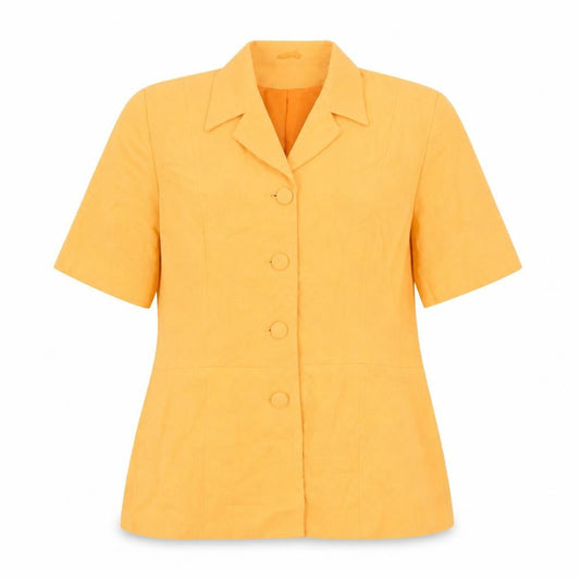 Front view of Dorothy Perkins women’s orange jacket, size UK 16