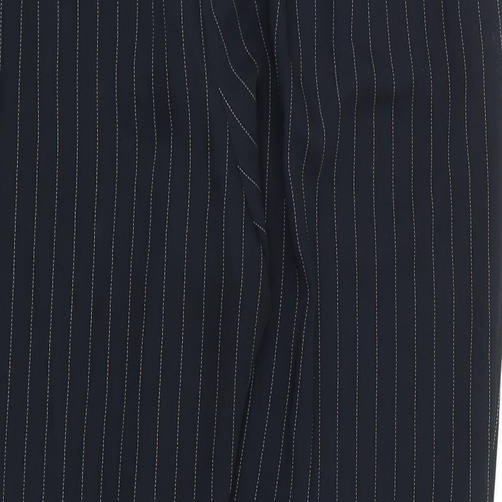 Oasis Womens White Striped  Trousers  Size 12 L27 in