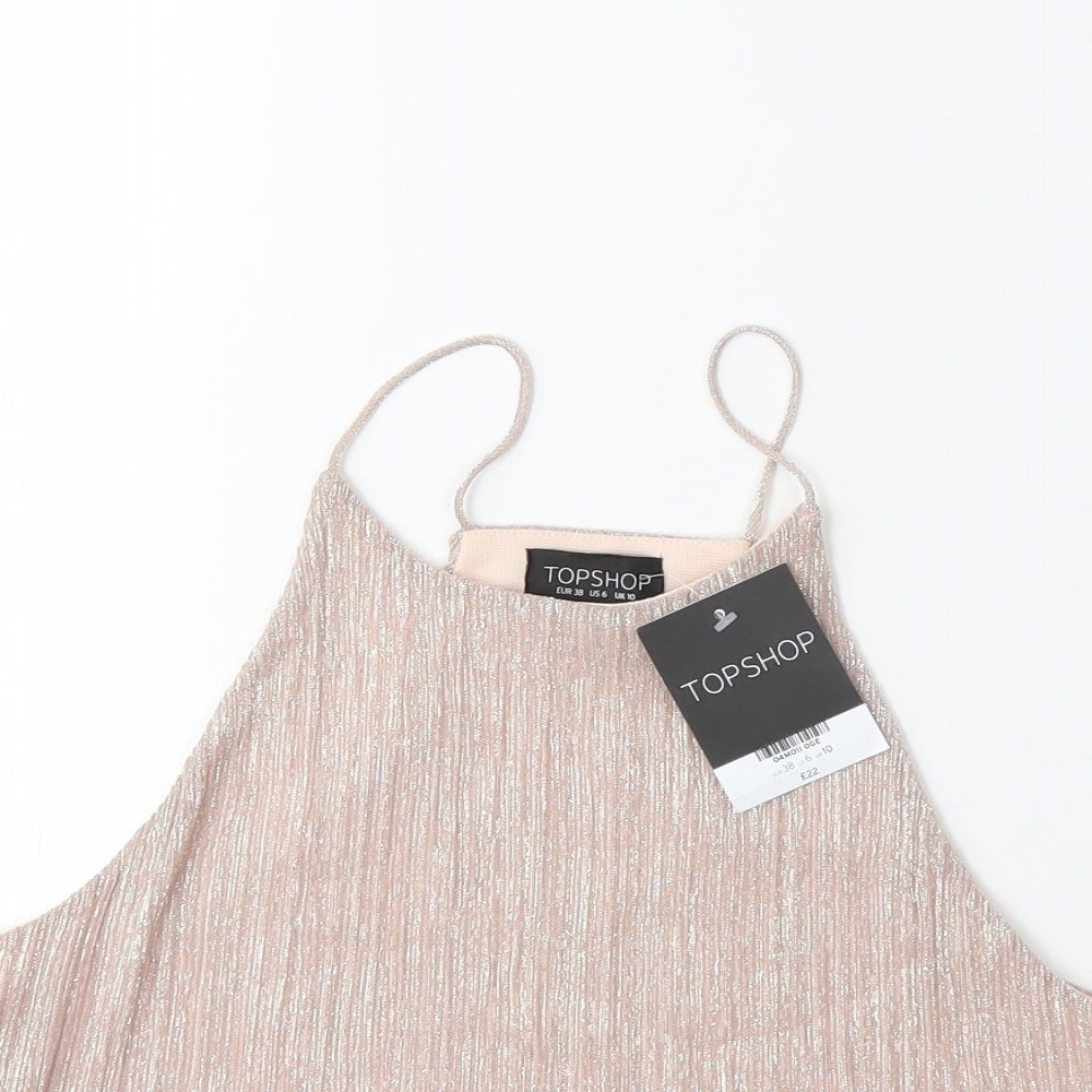 Topshop Womens Pink   Basic Tank Size 10