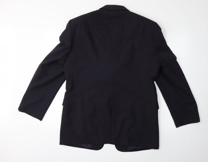 Back view of Preworn men’s blue jacket suit jacket, size 42
