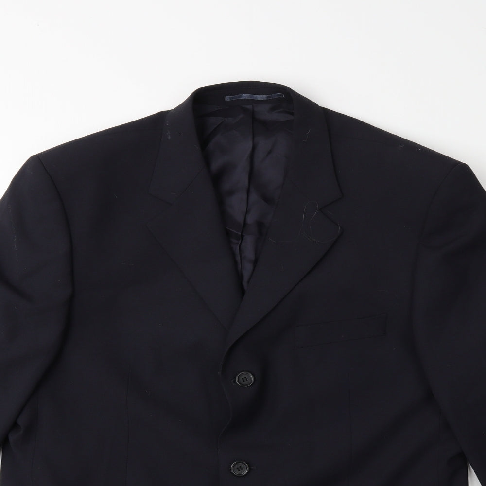 Preworn Mens Blue   Jacket Suit Jacket Size 42
