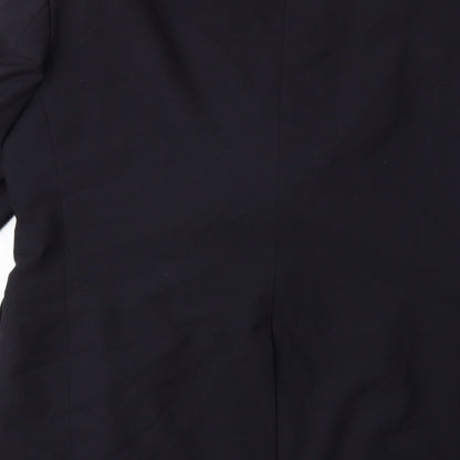 Brand and care label for Preworn men’s blue jacket suit jacket, size 42
