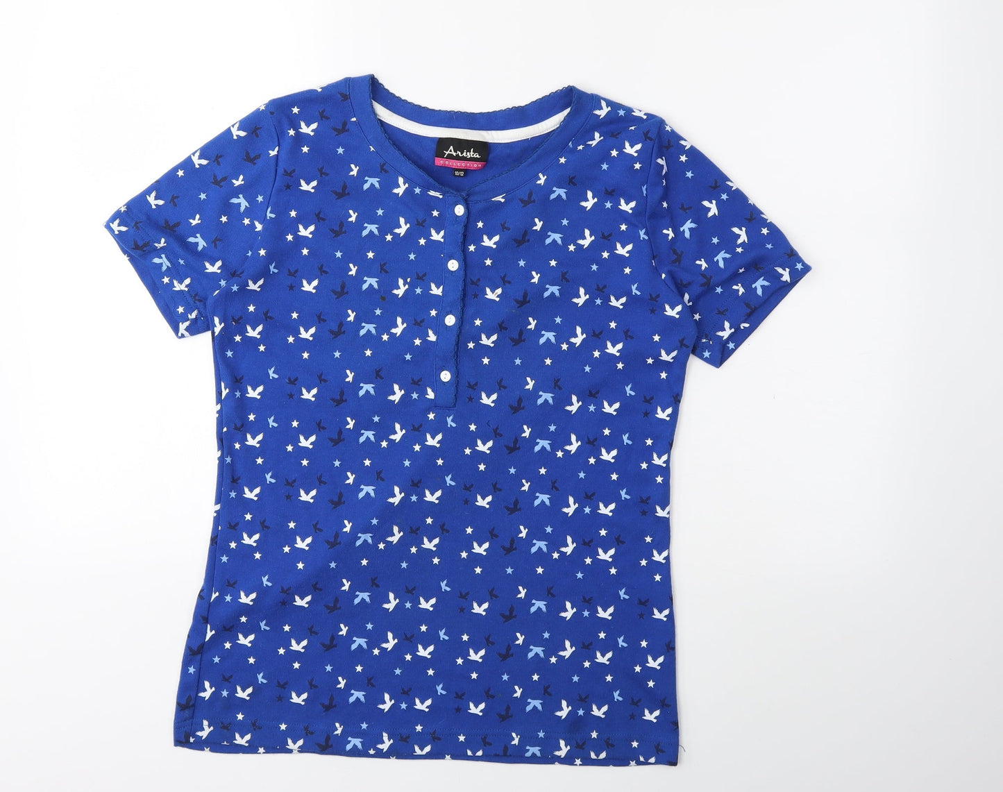 arista Womens Blue   Basic T-Shirt Size 10