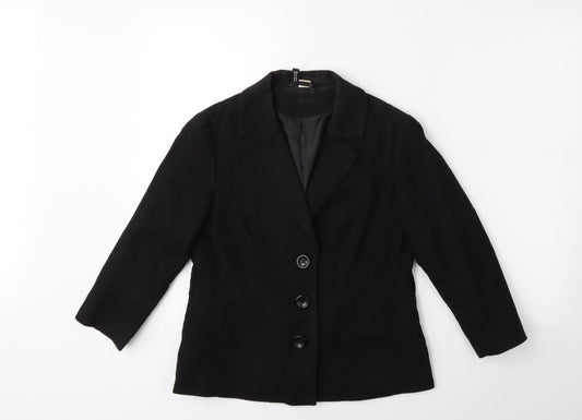 H&M Womens Black   Jacket Coat Size 10