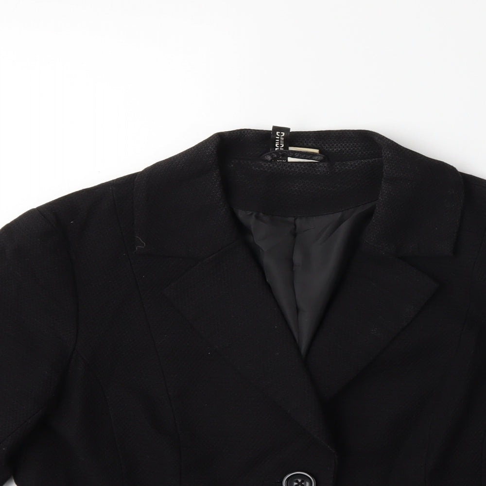 H&M Womens Black   Jacket Coat Size 10