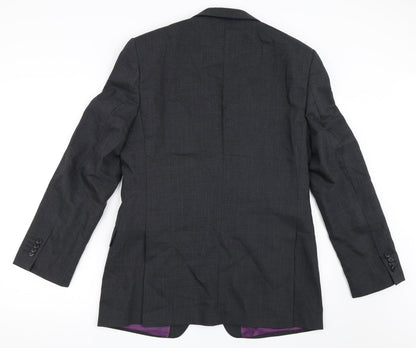 Back view of Performance Suit men’s grey jacket blazer, size 38