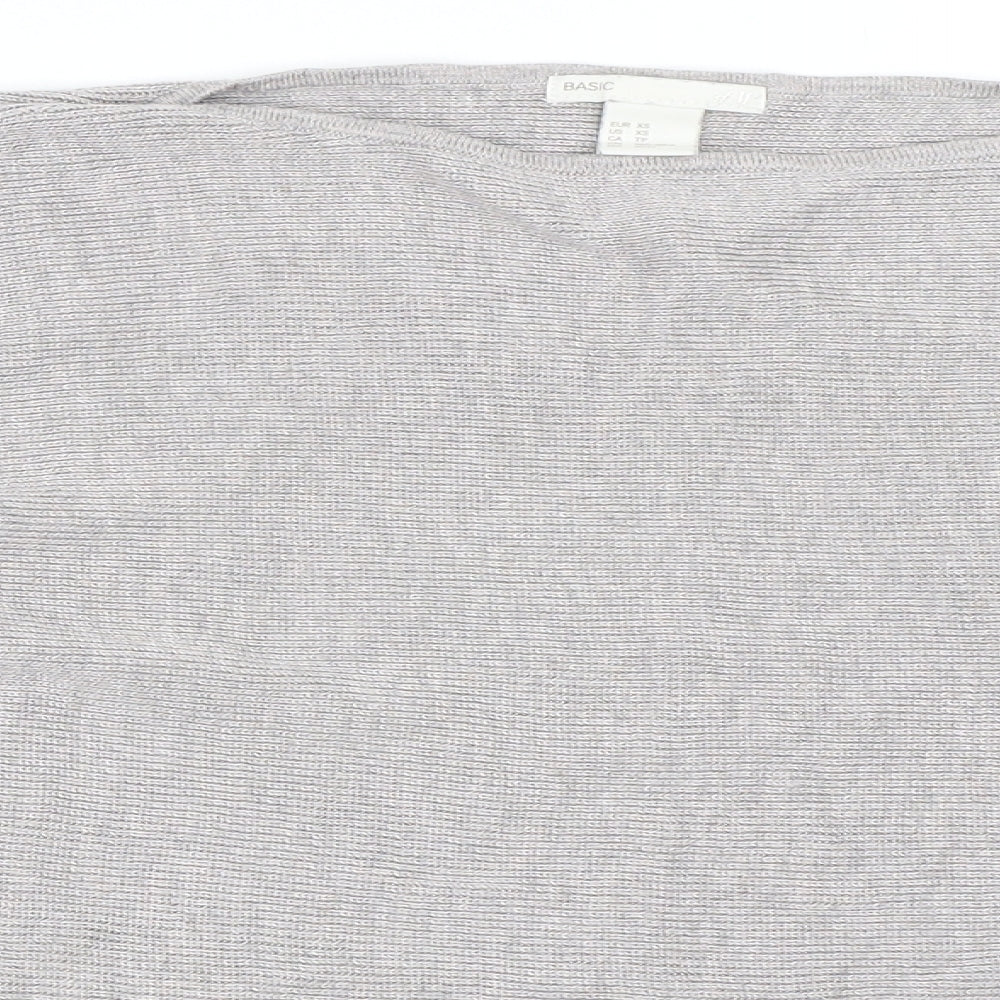 H&M Womens Grey   Pullover Jumper Size XS