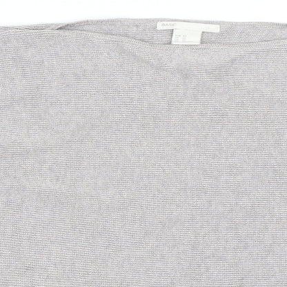 Close-up detail of H&M women’s grey jumper, size XS