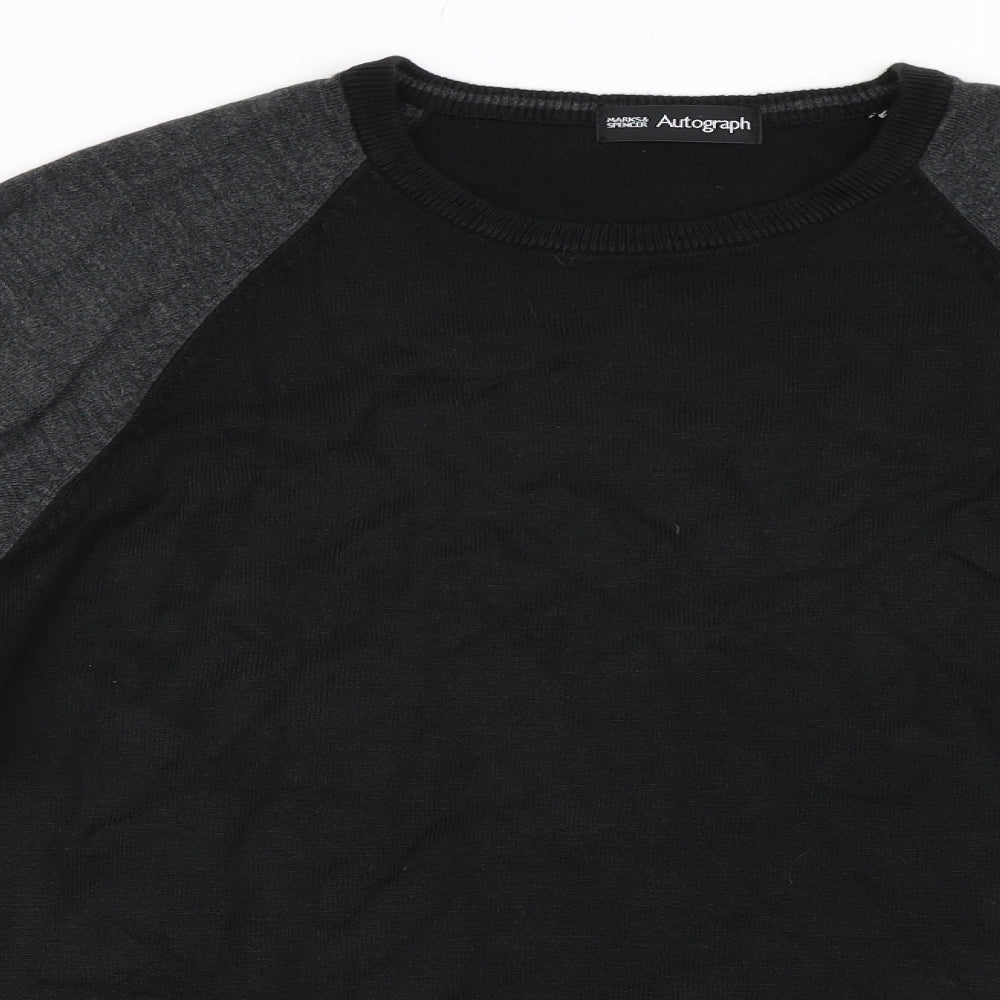Marks and Spencer Mens Black   Pullover Jumper Size S