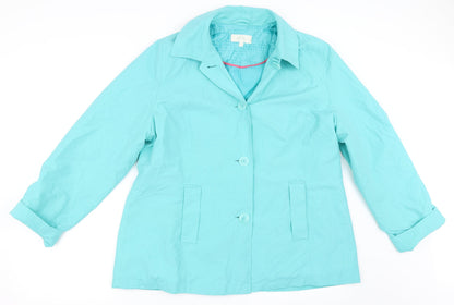 Additional front view of Marks & Spencer women’s blue jacket coat, size UK 16